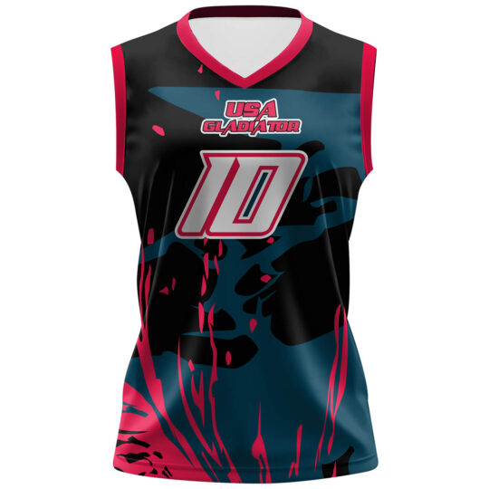 V-Neck Sleeveless Jersey-Splash