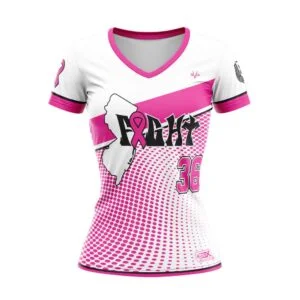 V-Neck Sleeveless Jersey-Pink